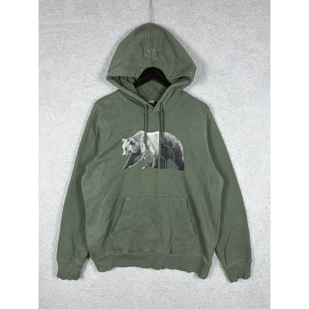 The‎ North Face Thyme Green TNF Bear Pullover Hoodie Sweatshirt Mens Size L